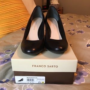 Franco Sarto Black Wedge Heels